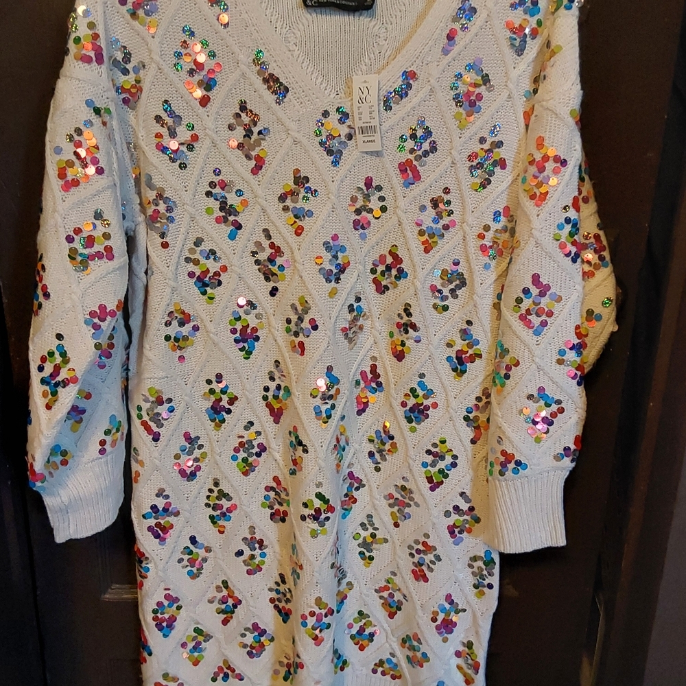 Sequin Embellished Sweater
